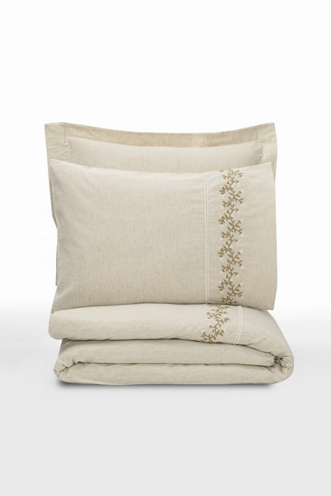 L'essentiel linge de maison Darian Juego de Funda de Edredón Doble Crema L'essentiel linge de maison Darian Juego de Funda de Edredón Doble Crema